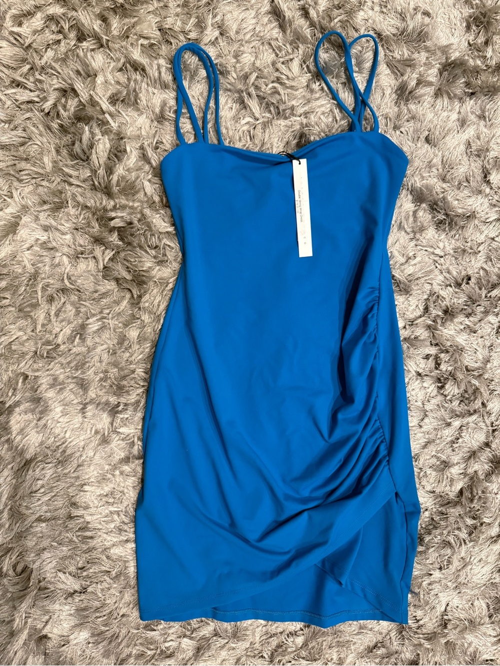 Susana Monaco Cobalt Blue Double-Strap Mini Dress